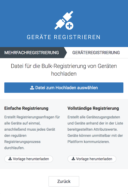 Bulk registration
