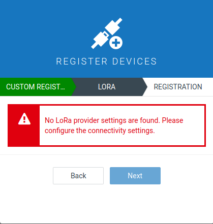 Device registration failure without credentials