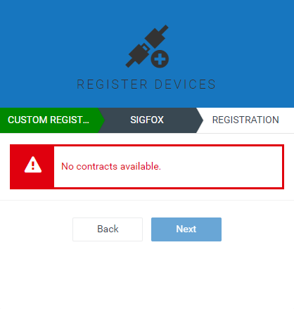 No contracts available error