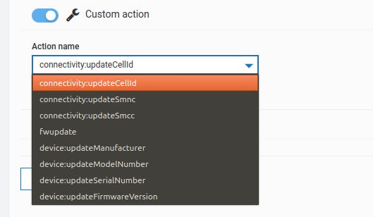 Predefined custom actions