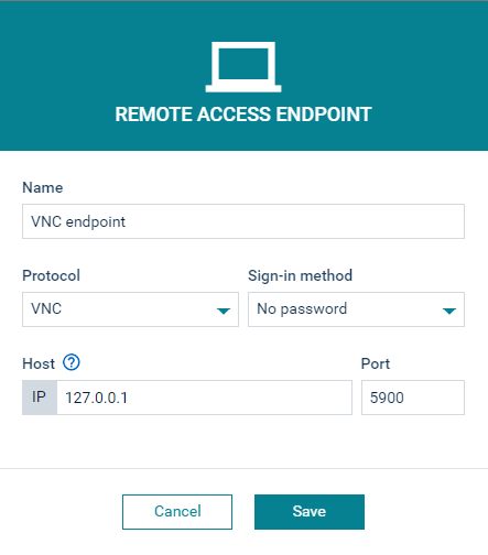 Remote access endpoint
