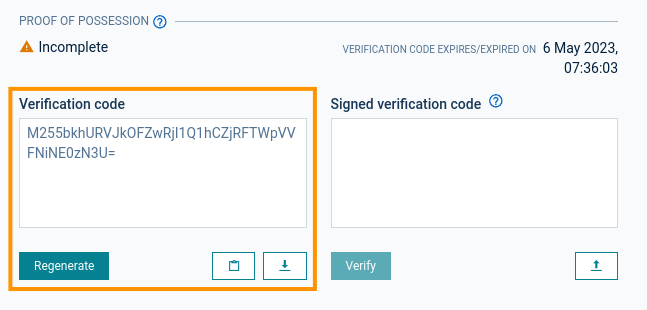 Download verification code