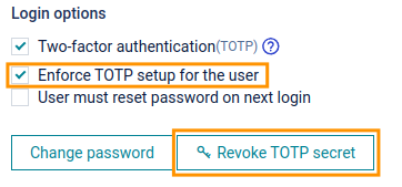 TOTP disable user