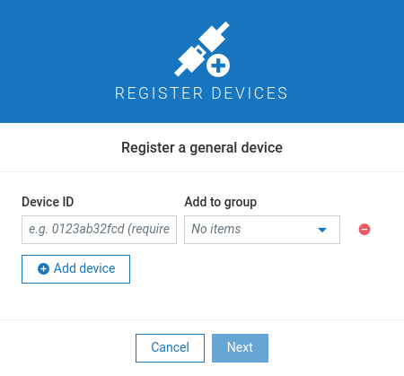 General device registration